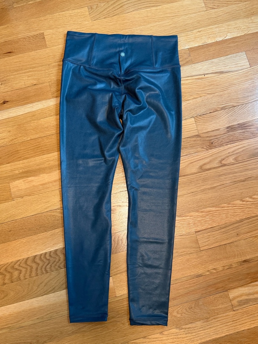 NWOT Athleta Elation Matte-foil Shimmer Dark Green High-Rise Leggings - Picture 6 of 6